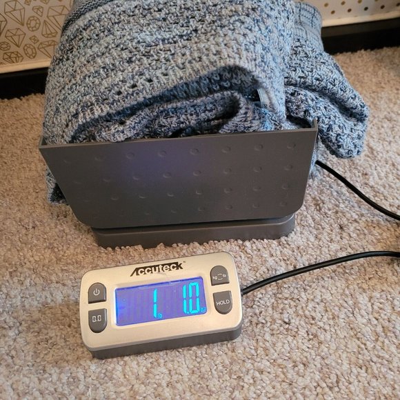 STudio Works Womens Cardigan Petite XL Blue Crochet Knit Long Pleat Back 16042 - Picture 11 of 11